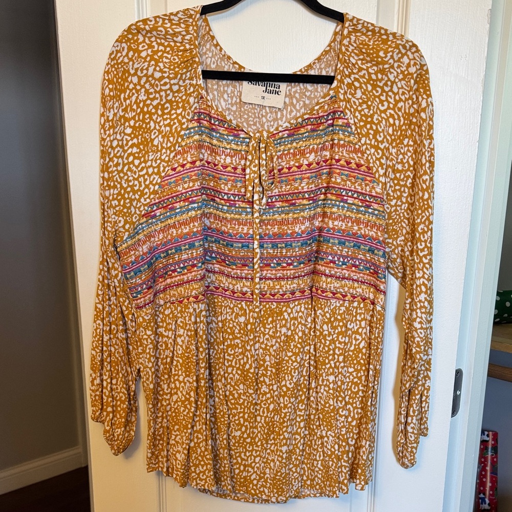 Savanna Jane Mustard Blouse